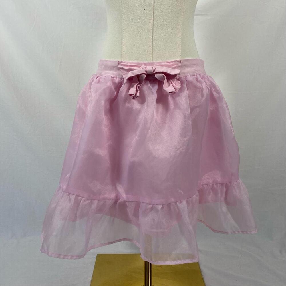 Sweet society pink sheer mini skirt size small preppy coquette‎
